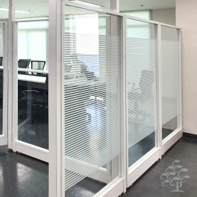 60T 강화유리파티션 사무용, 사무실파티션 (높이 1500) 스트라이프강화유리파티션