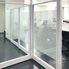 60T 강화유리파티션 사무용, 사무실파티션 (높이 1200) 스트라이프강화유리파티션