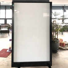 60T 강화유리 이동식파티션, 인테리어파티션 (높이 1800) 화이트보드유리