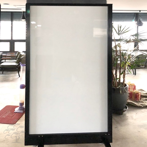 60T 강화유리 이동식파티션, 인테리어파티션 (높이 1800) 화이트보드유리