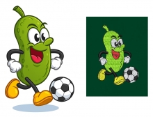 10-206 축구하는 오이 축구 오이