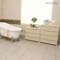 파스칼 서랍장 라탄 슬림 와이드 수납장 3단 4단 5단