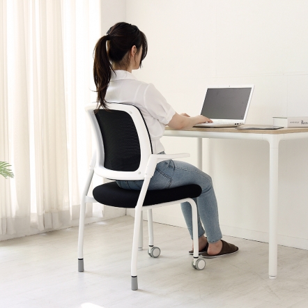 바퀴없는 집중력 의자 학생 사무용 메쉬의자