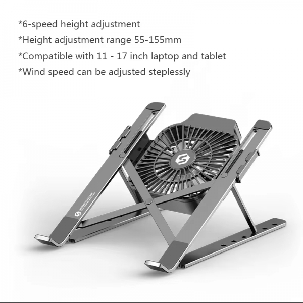 휴대용 알루미늄 접이식 거치대 노트북 쿨러 쿨링팬