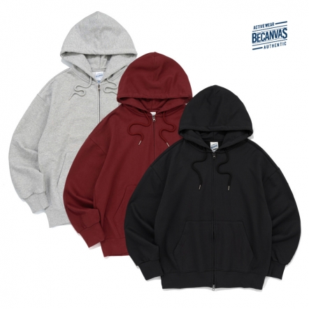 후드집업 빅사이즈 오버핏 투웨이지퍼