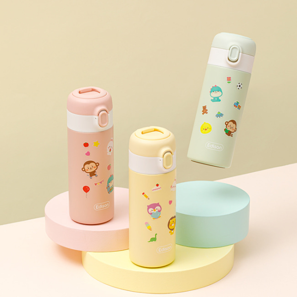 에디슨 프렌즈 원터치 키즈 텀블러 250ml 350ml 어린이 유치원 초등학생 보온병 물병