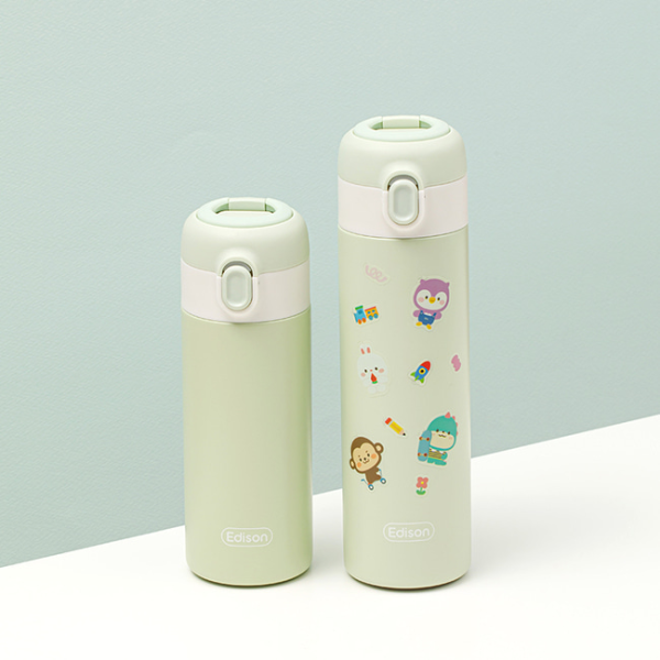 에디슨 프렌즈 원터치 키즈 텀블러 250ml 350ml 어린이 유치원 초등학생 보온병 물병