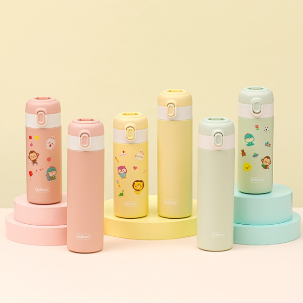 에디슨 프렌즈 원터치 키즈 텀블러 250ml 350ml 어린이 유치원 초등학생 보온병 물병