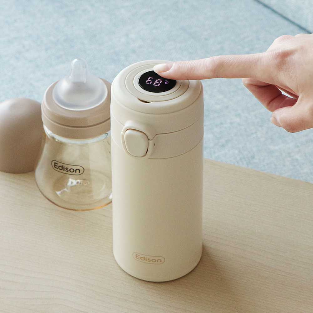 에디슨 LED 온도표시 분유 보온병 텀블러 350ml 500ml