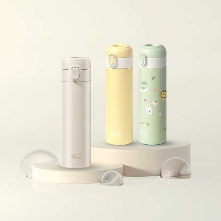 LED 온도표시 분유 보온병 / 키즈 원터치텀블러 유치원 초등학생 물병 250ml 350ml