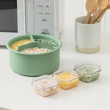 에디슨 전자레인지 실리콘 이유식찜기 칸막이 이유식조리도구 1800ml