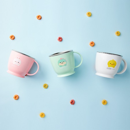 에디슨 프렌즈 논슬립 스텐 한손컵 물컵