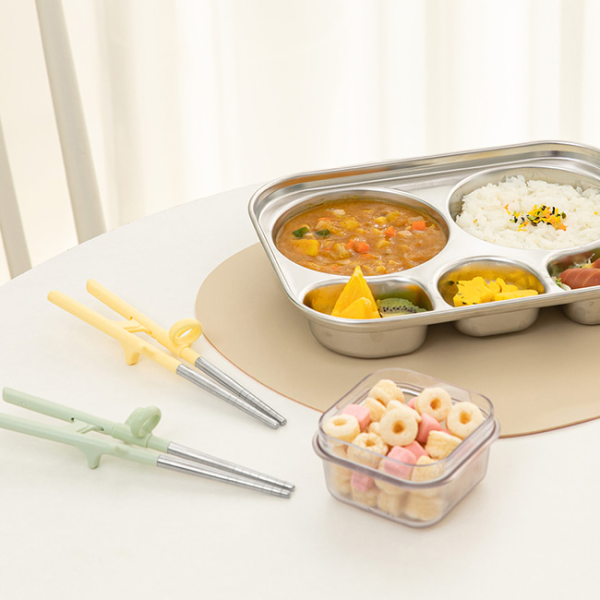 에디슨 2단계 오른손 스텐 젓가락 유아 어린이 교정젓가락