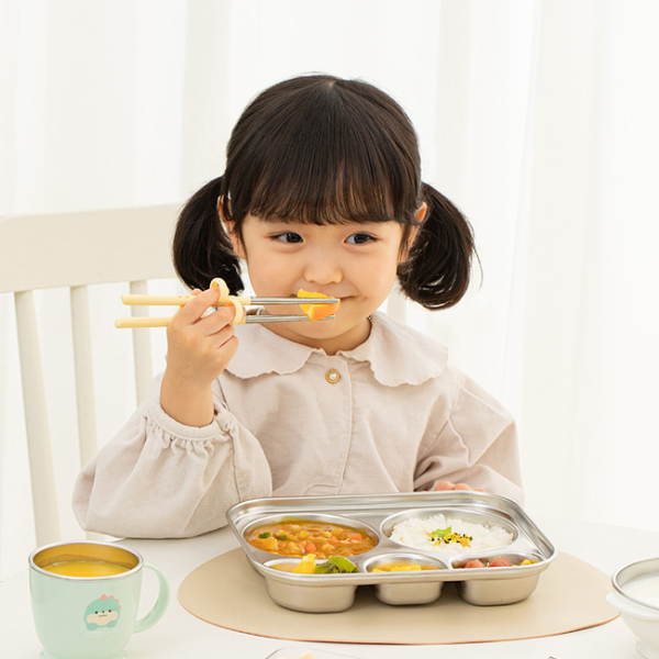 에디슨 2단계 오른손 스텐 젓가락 유아 어린이 교정젓가락