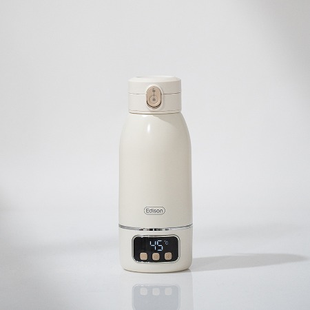 에디슨 휴대용 무선 원터치 가열 분유 보온병 여행용 외출용 분유포트 500ml