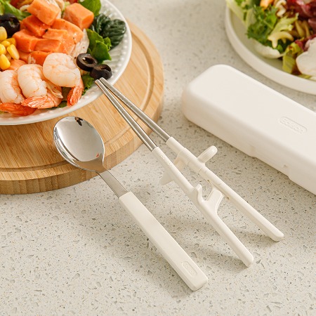 에디슨 주니어 스텐 젓가락 스푼 케이스 세트