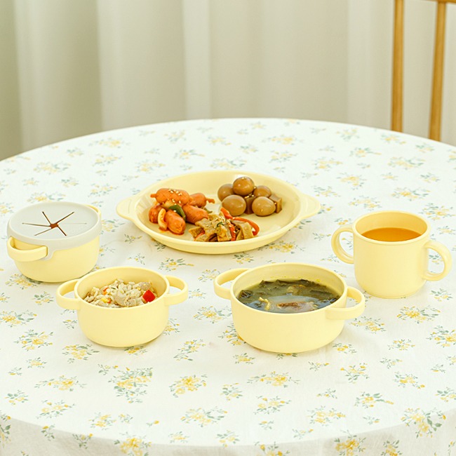 에디슨 에코젠 유아 식기 풀세트 공기 대접 유아 물컵 플레이트 스낵컵