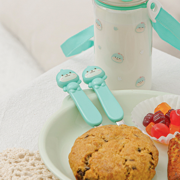 에디슨 프렌즈 아이맞춤 4종 세트 젓가락 스텐 스푼포크 오른손 교정젓가락 케이스 세트