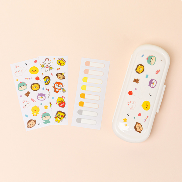 에디슨 프렌즈 아이맞춤 4종 세트 젓가락 스텐 스푼포크 오른손 교정젓가락 케이스 세트