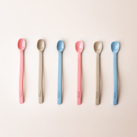 에디슨 실리콘 자기주도 이유식스푼 아기숟가락 유아수저 2종 1단계 2단계