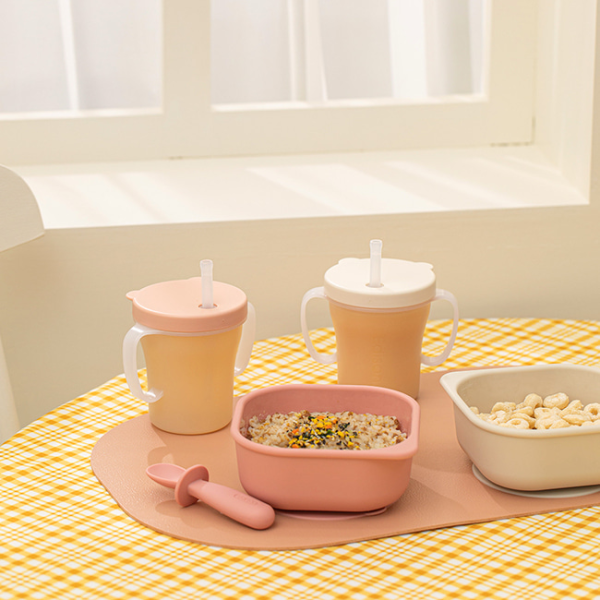 에디슨 베이비 흘림방지 빨대컵 유아식기 초기이유식준비물 어린이집물통 아기빨대컵