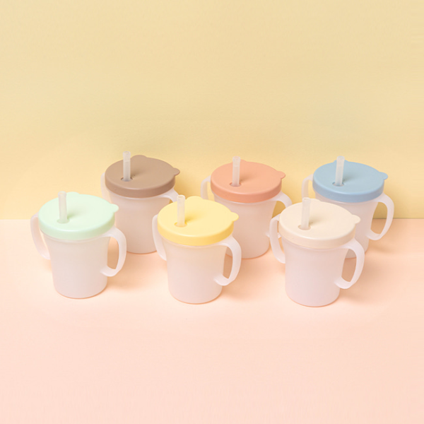 에디슨 베이비 흘림방지 빨대컵 유아식기 초기이유식준비물 어린이집물통 아기빨대컵