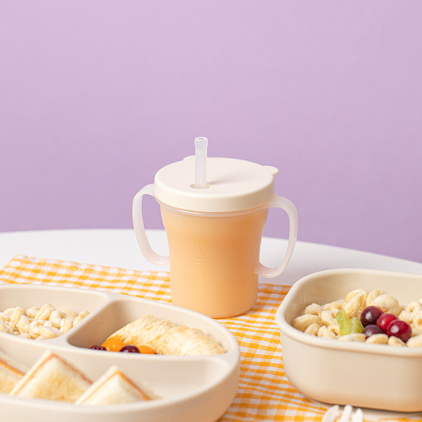 에디슨 베이비 흘림방지 빨대컵 유아식기 초기이유식준비물 어린이집물통 아기빨대컵