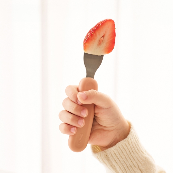 에디슨 이지그립 실리콘 스푼 포크 케이스 세트 인펀트 베이비 18개월 자기주도 이유식준비물