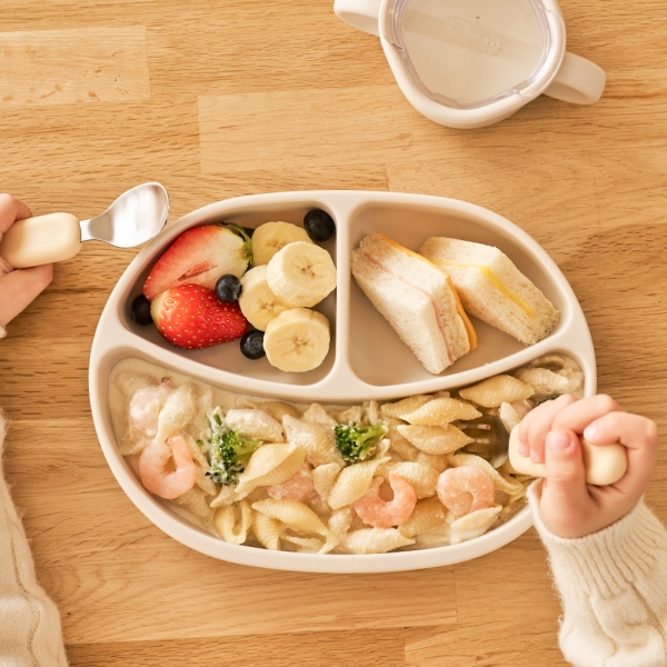 에디슨 이지그립 실리콘 스푼 포크 케이스 세트 인펀트 베이비 18개월 자기주도 이유식준비물