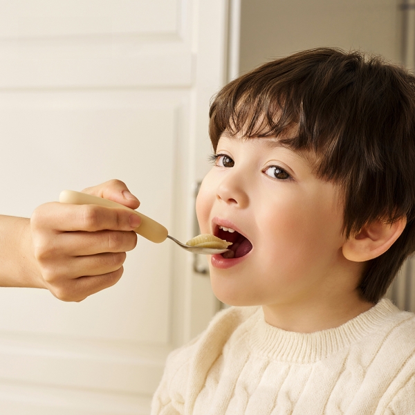 에디슨 이지그립 실리콘 스푼 포크 케이스 세트 인펀트 베이비 18개월 자기주도 이유식준비물