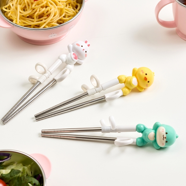 에디슨 프렌즈 스텐 교정 유아젓가락 오른손 1단계 3세 이상