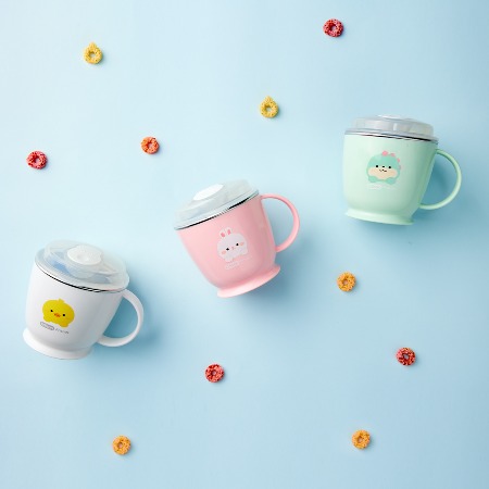 프렌즈 논슬립 스텐 한손 빨대컵