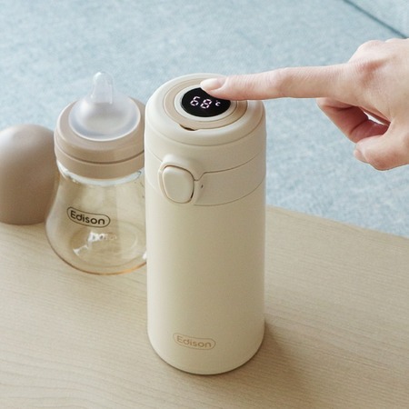 에디슨 LED 온도표시 스텐 이유식 우유 분유보온병 보온보냉텀블러 350ml 500ml