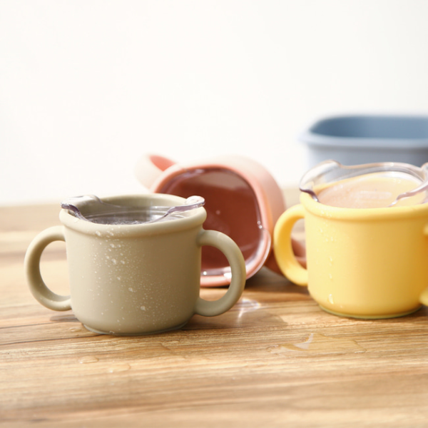 에디슨 프리미엄 실리콘 트레이닝 컵 양손컵 유아 아기 물컵