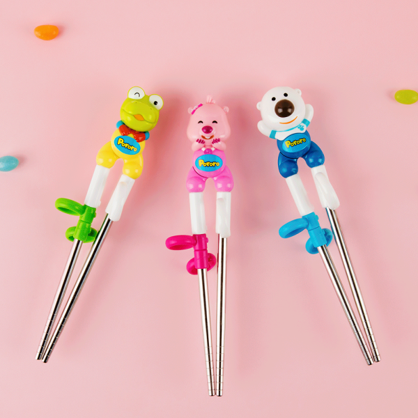 뽀로로 스텐 젓가락 연습교정젓가락 오른손 1단계 2단계 젓가락 모음전