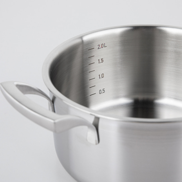 에디슨 프리미엄 이유식 스텐 조리 인덕션 18cm 통3중 스테인리스 양수 냄비