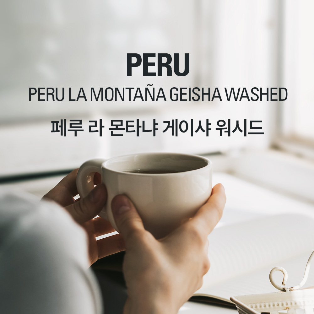 [아울렛커피] 갓볶은커피 페루 라 몬타냐 게이샤 워시드 100g - 원두