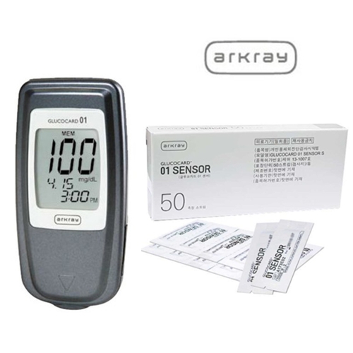 글루코카드 센서 01 혈당기 세트 (혈당측정 시험지 50매 포함