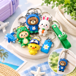 3D PVC 5cm 고무 애니메이션 키링 로고인쇄 만화 키링 맞춤 제작