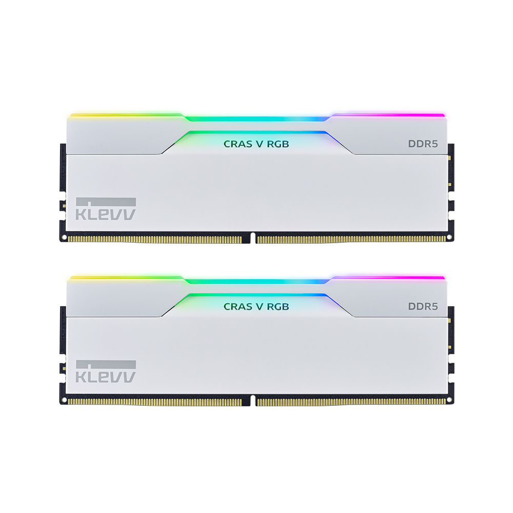 에센코어 클레브 DDR5-6400 CL32 CRAS V RGB 화이트 패키지 서린 (48GB(24Gx2))