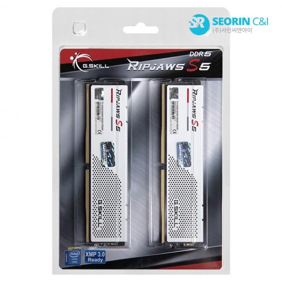 [얼리썸머] G.SKILL DDR5-5200 CL40 RIPJAWS S5 J 화이트 패키지 32GB(16Gx2)
