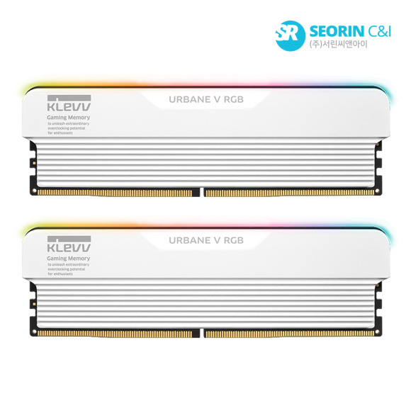 에센코어 클레브 DDR5-6000 CL30 URBANE V RGB 화이트 패키지 서린 (32GB(16Gx2))