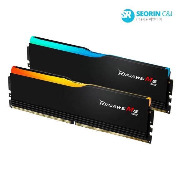 [행사] G.SKILL DDR5-6000 CL36 RIPJAWS M5 RGB 블랙 패키지 (32GB(16Gx2))