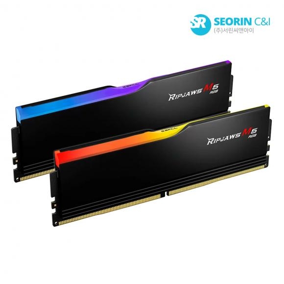 [행사] G.SKILL DDR5-6000 CL36 RIPJAWS M5 RGB 블랙 패키지 (32GB(16Gx2))