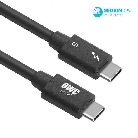 [SSD인클로저모음전] OWC 썬더볼트5 PD Type C to C 240W 케이블 (0.8m)