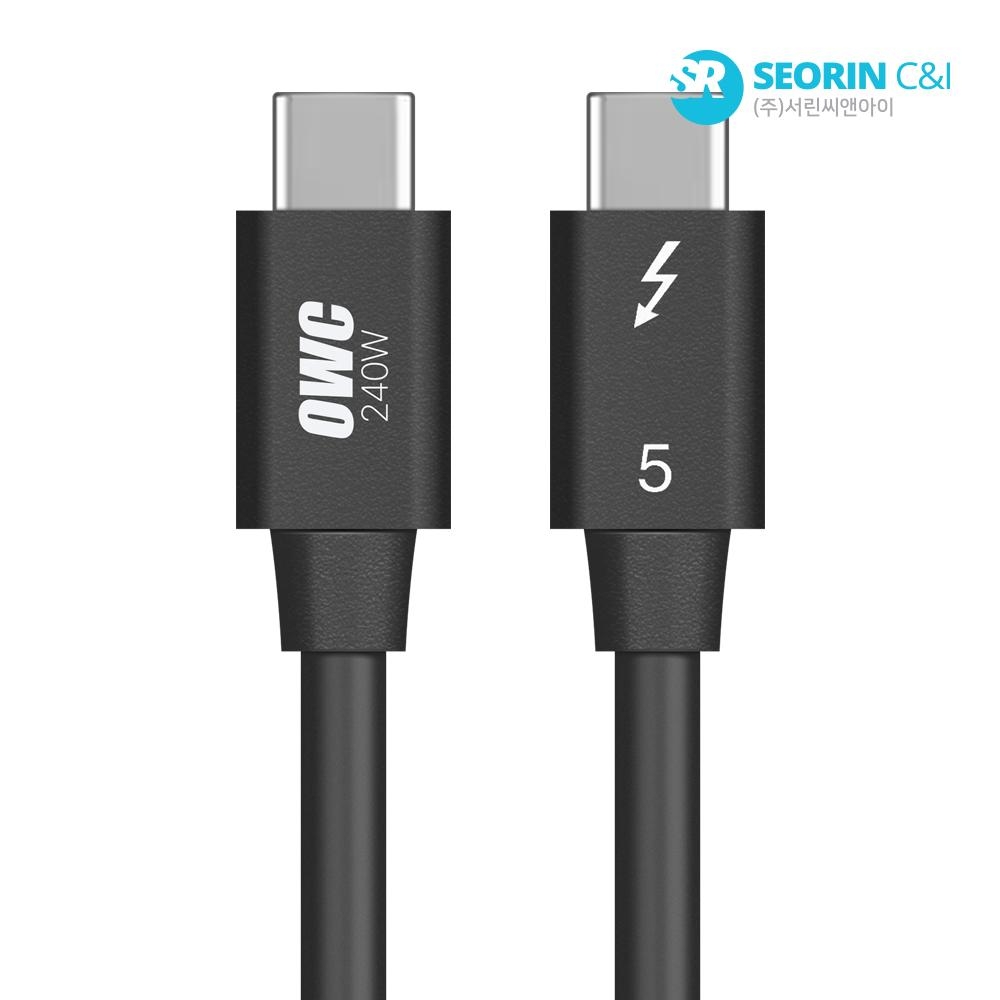 [SSD인클로저모음전] OWC 썬더볼트5 PD Type C to C 240W 케이블 (0.8m)