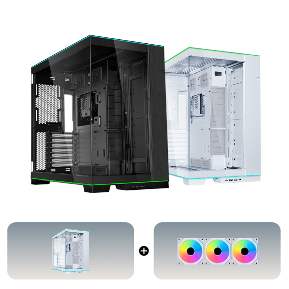 [패키지] 리안리 PC-O11D EVO RGB 케이스 + 쿨링팬 (팬 선택가능)