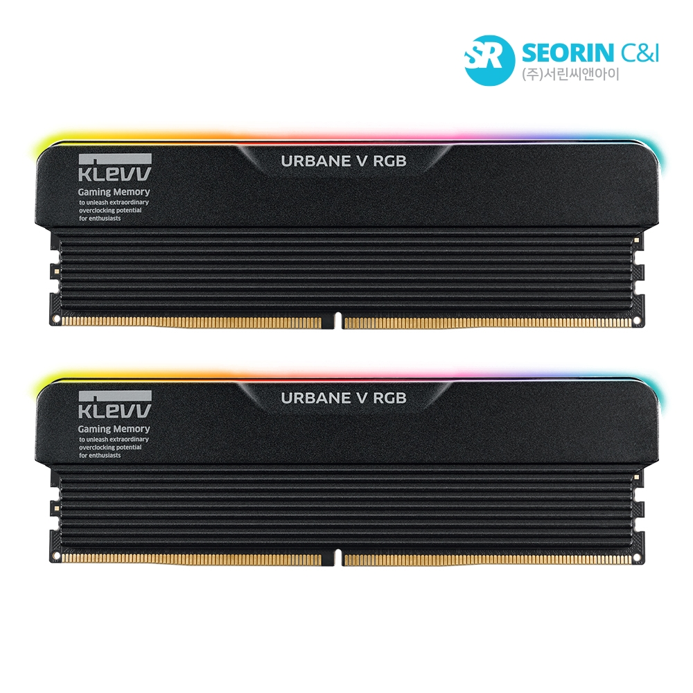 에센코어 클레브 DDR5-6000 CL30 URBANE V RGB 블랙 패키지 서린 (32GB(16Gx2))