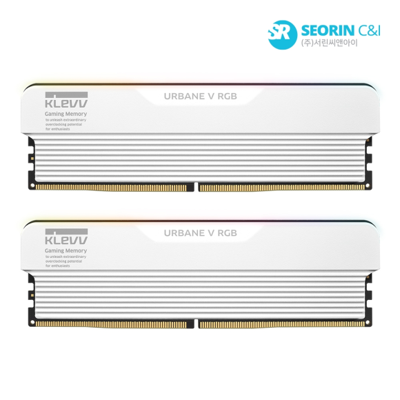 에센코어 클레브 DDR5-6000 CL28 URBANE V RGB 화이트 패키지 서린 (32GB(16Gx2)) 에센코어 클레브 DDR5-6000 CL28 URBANE V RGB 화이트 패키지 서린 (32GB(16Gx2))