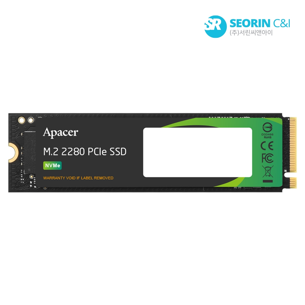 [SSD인클로저모음전] Apacer AS2280F4L M.2 NVMe (1TB)
